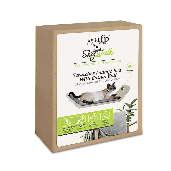 All for Paws SkyWalk grebalica i ležaljka za mačke sa macinom travom 39x28x6cm
