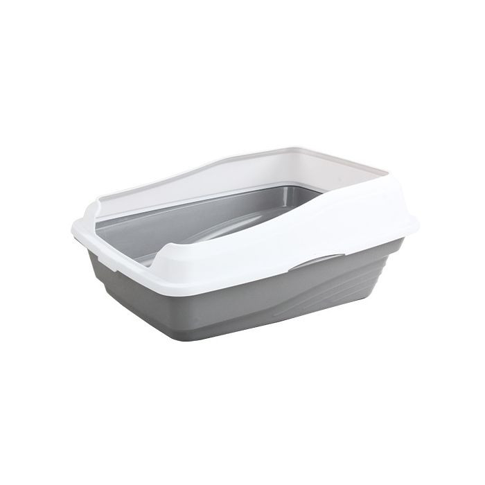 Pawise otvoreni toalet za mačke 48x38,5cm sivo-bijeli