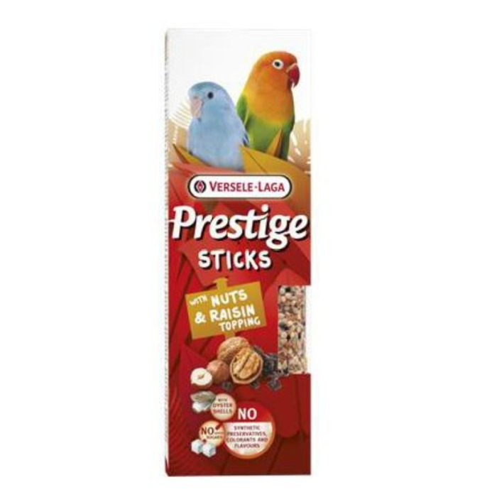 Versele-Laga Prestige Sticks orašasti plodovi i voće poslastica u stiku za male papagaje 2 x 30g