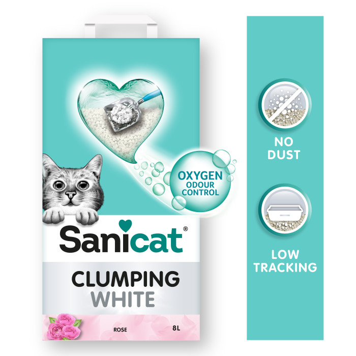 Sanicat Clumping White Rose bijeli grudvajući pijesak ruža 8 lit