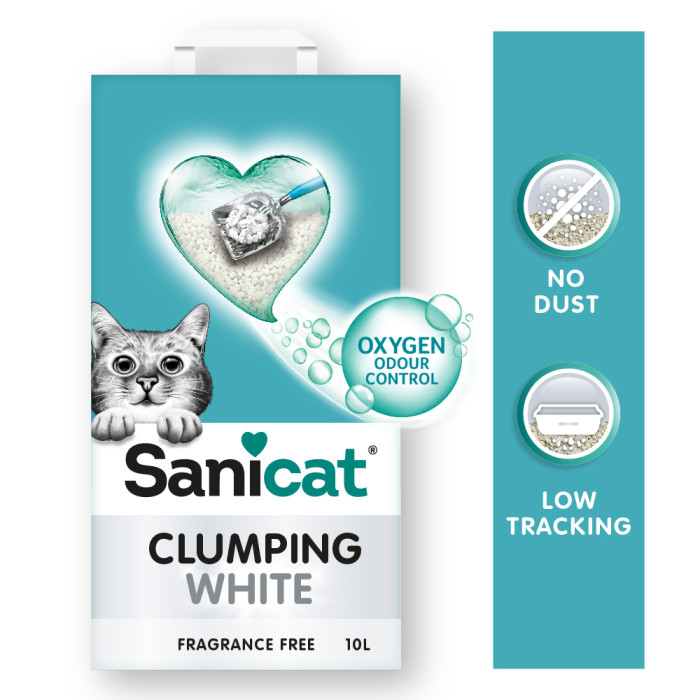 Sanicat Clumping Fragrance Free bijeli grudvajući pijesak bez mirisa 10 lit