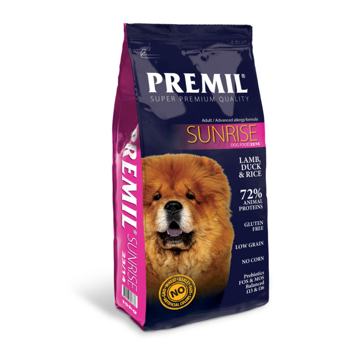PREMIL SUNRISE janjetina, patka i riža suha hrana za pse 15kg