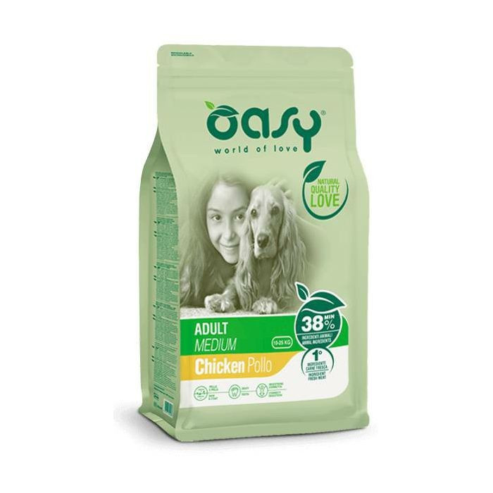 OASY Adult Medium Chicken - piletina suha hrana za pse 12kg
