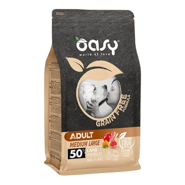OASY Grain Free Adult Medium / Large Lamb - janjetina suha hrana bez žitarica hrana za pse 12kg