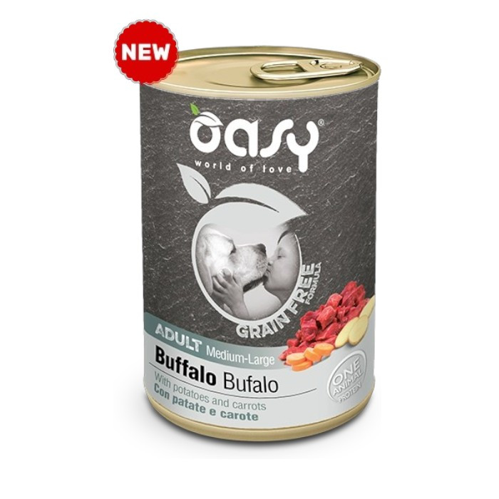 OASY Adult Medium / Large Grain Free Buffalo - bizon hrana bez žitarica za pse 400g