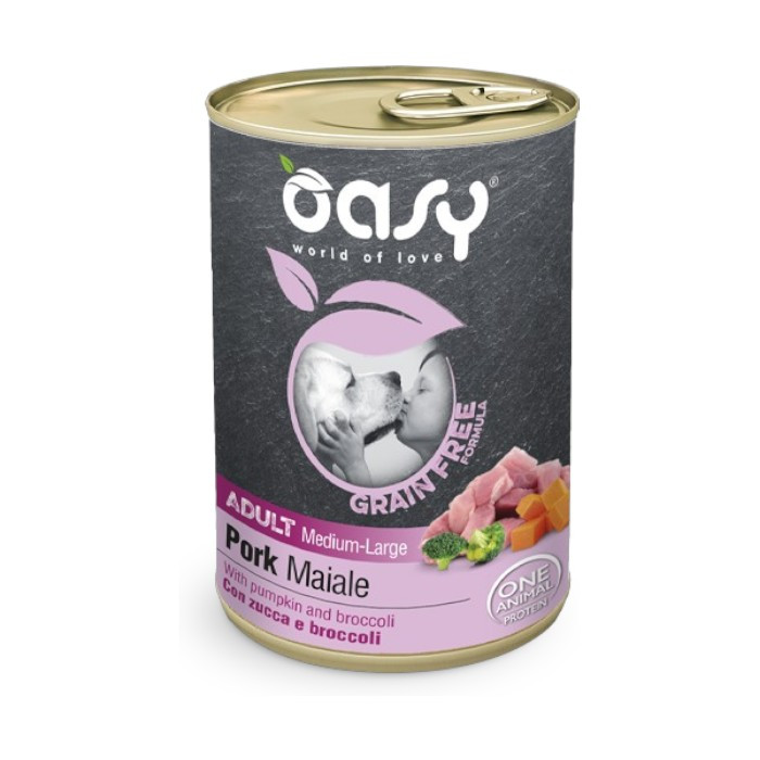 OASY Adult Medium / Large Grain Free Pork - svinjetina hrana bez žitarica za pse 400g