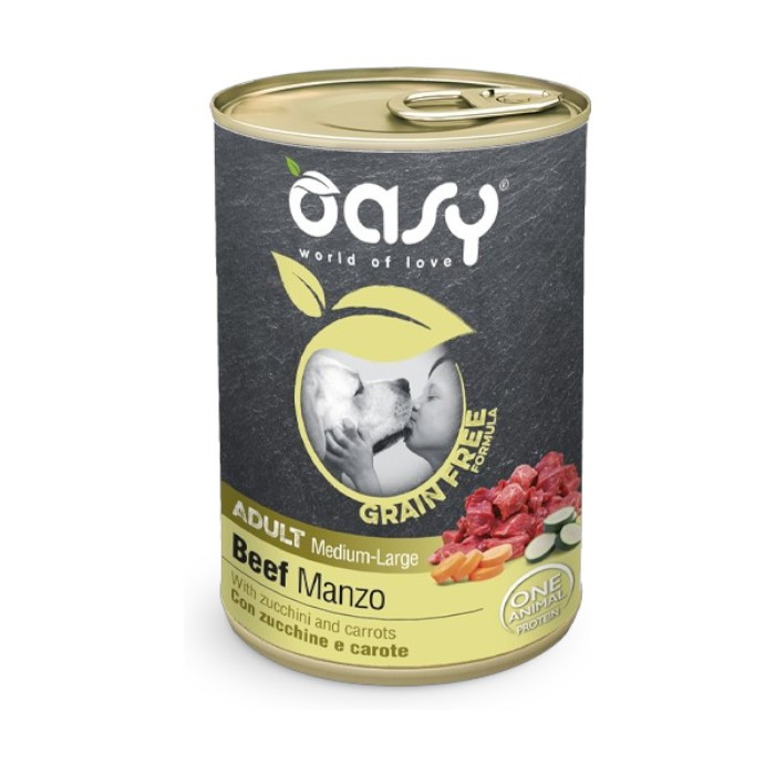 OASY Adult Medium / Large Grain Free Beef - govedina hrana bez žitarica za pse 400g