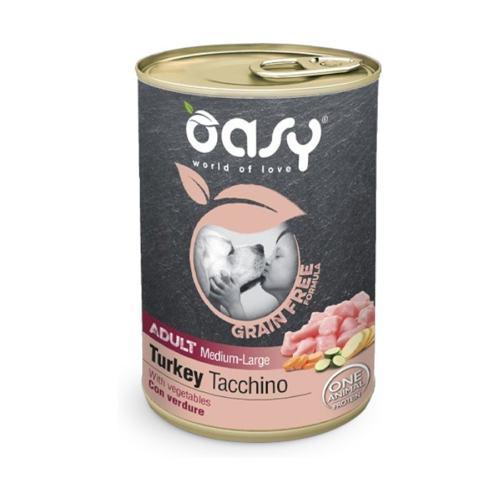 OASY Adult Medium / Large Grain Free Turkey - puretina hrana bez žitarica za pse 400g