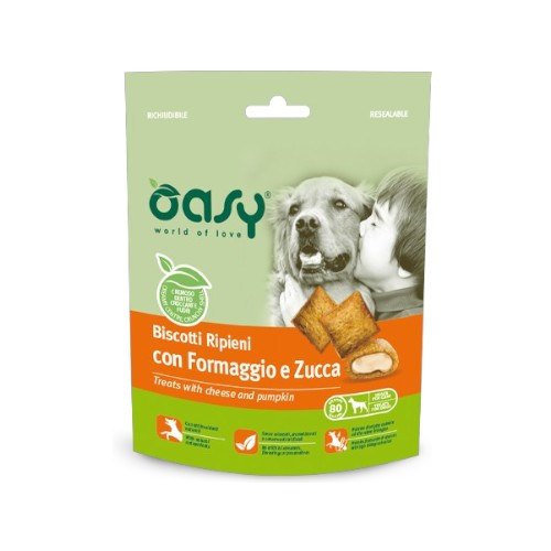 OASY Biscotti Ripieni - keksi sa sirom i bundevom poslastica za pse 80g