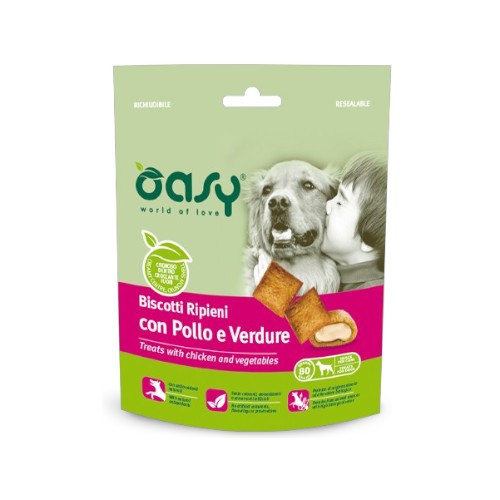 OASY Biscotti Ripeni -  keksi s piletinom i povrćem poslastica za pse 80g