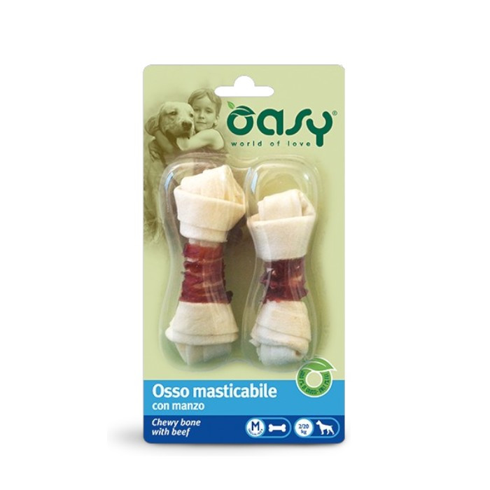 OASY Osso masticabile - kosti s govedinom poslastica za pse M