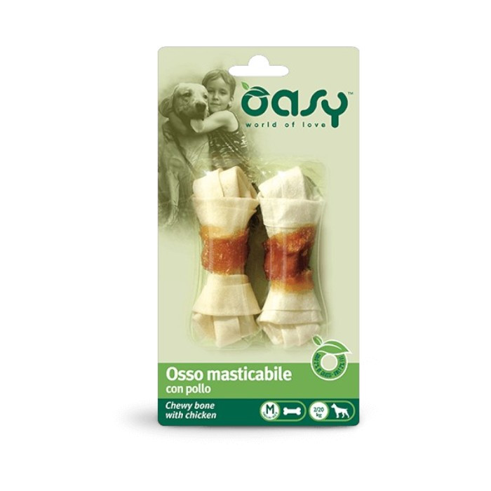 OASY Osso masticabile - kosti s piletinom poslastica za pse M