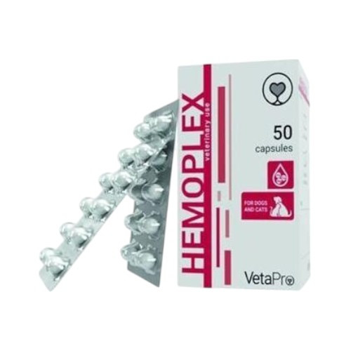Vetapro Hemoplex za pse i mačke sa vidljivim simptomima anemije 50 kapsula