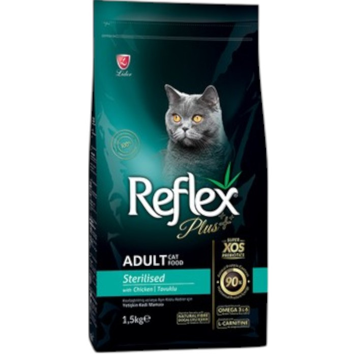 Reflex Plus Adult Sterilised Chicken - piletina suha hrana za sterilisane mačke 1,5kg