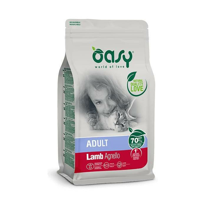 OASY Adult Lamb - janjetina suha hrana za mačke 1,5kg