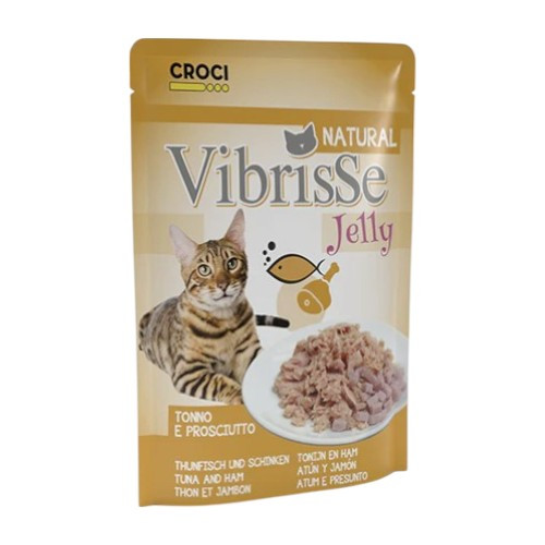 Croci Vibrisse Pouch Jelly - tuna i šunka hrana za mačke 70g