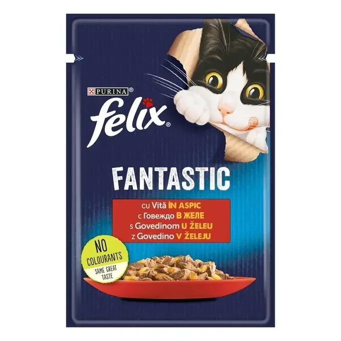FELIX® FANTASTIC sa govedinom u želeu hrana za mačke 85g