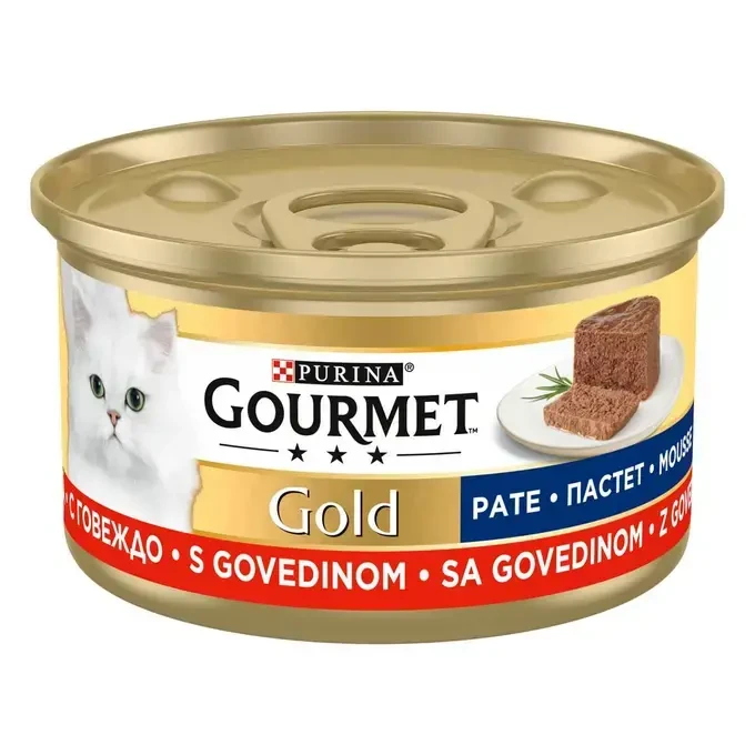 GOURMET® GOLD Pate sa govedinom pašteta za mačke 85g