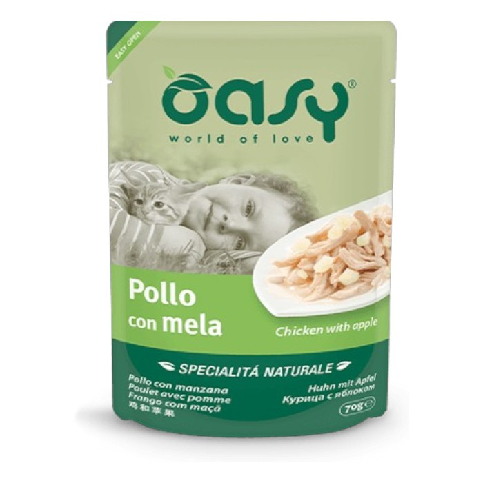 OASY Adult Natural Chicken & Apple - piletina i jabuka hrana za mačke 70g