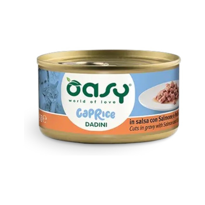 OASY Adult Caprice Dadini Salmon & Chicken - losos i piletina u umaku hrana za mačke 85g