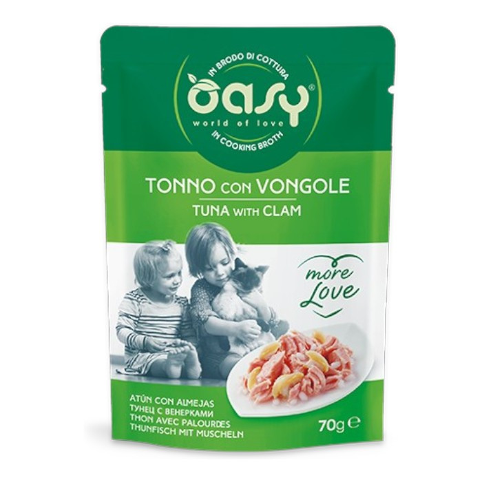 OASY Adult More Love Tuna & Clam - tuna i školjke hrana za mačke 70g