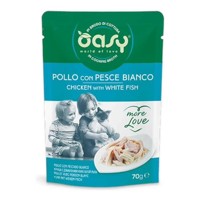OASY Adult More Love Chicken & White Fish - piletina i bijela riba hrana za mačke 70g