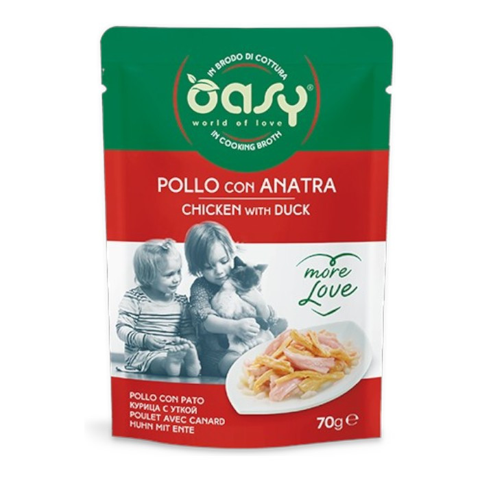 OASY Adult More Love Chicken & Duck - piletina i patka hrana za mačke 70g