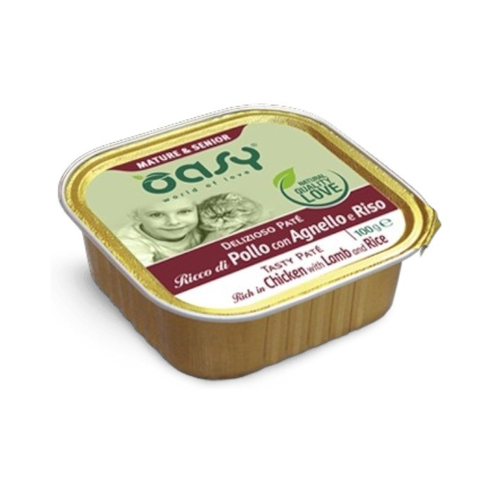 OASY Mature/Senior Paté Chicken & Lamb - piletina i janjetina pašteta za starije mačke 100g