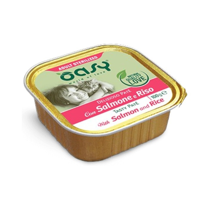 OASY Adult Sterilized Paté Salmon - losos sa rižom pašteta za sterlisane mačke 100g
