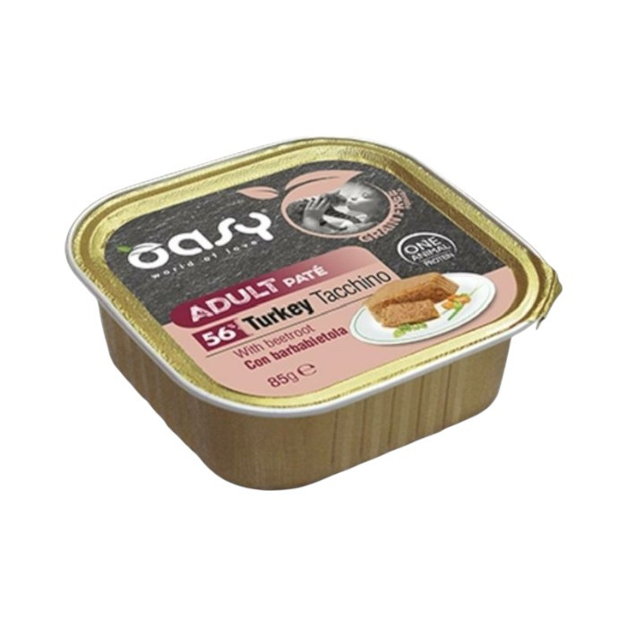 OASY Adult Paté grain free Turkey - puretina i cvekla pašteta bez žitarica za mačke 85g