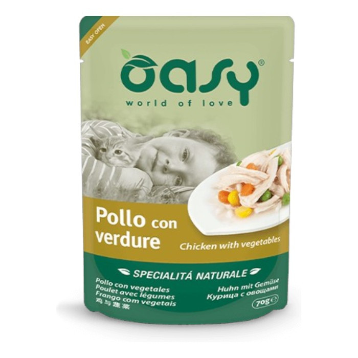 OASY Adult Natural Chicken & Vege - piletina i povrće hrana za mačke 70g
