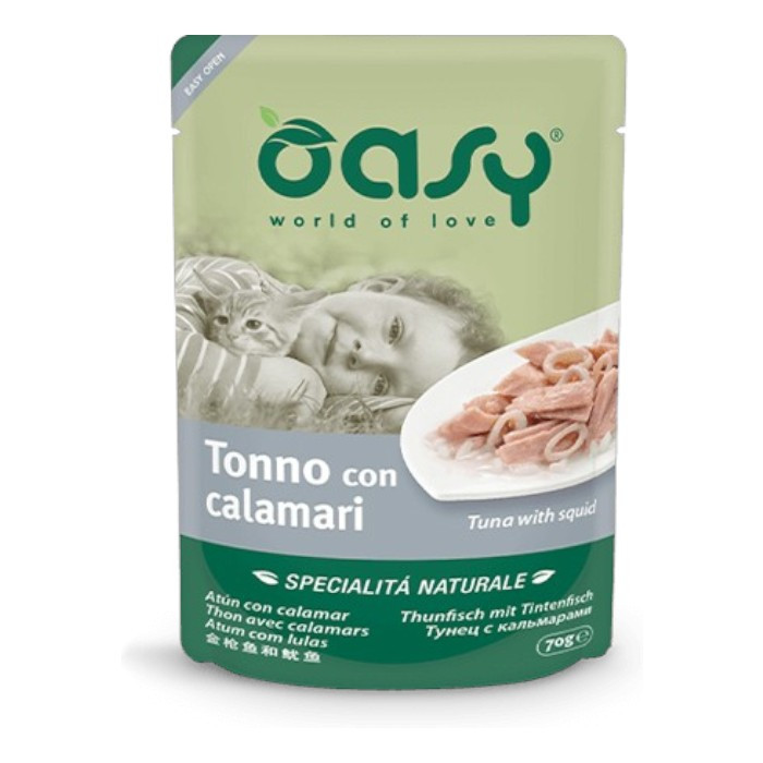 OASY Adult Natural Tuna & Squid - tuna i lignje hrana za mačke 70g