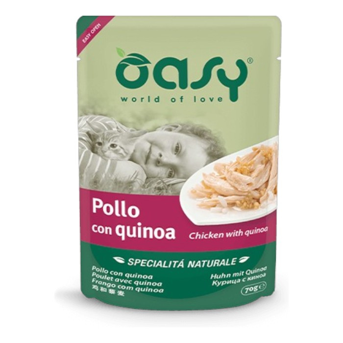 OASY Natural Adult Chicken & Quinoa - piletina i kvinoja hrana za mačke 70g