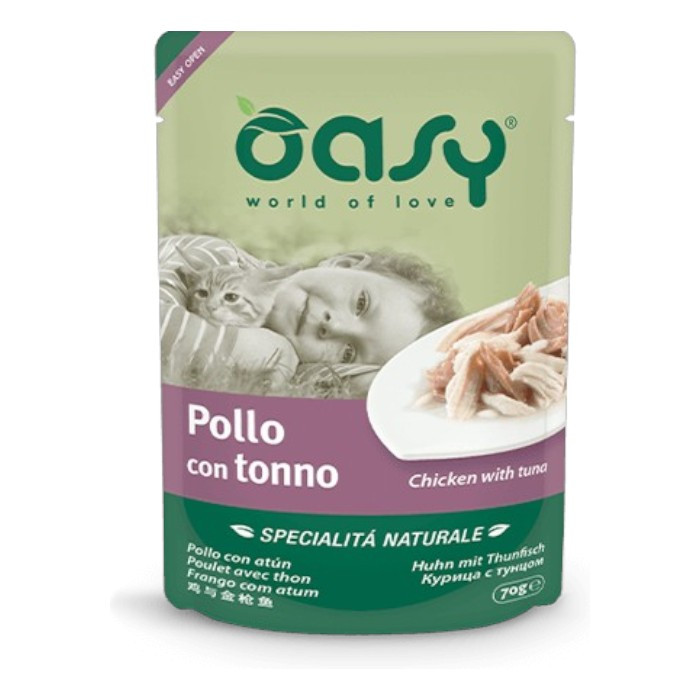 OASY Natural Adult Chicken & Tuna - piletina i tuna hrana za mačke 70g