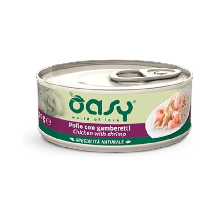 OASY Natural Adult Chicken & Shrimp - piletina i škampi hrana za mačke 70g