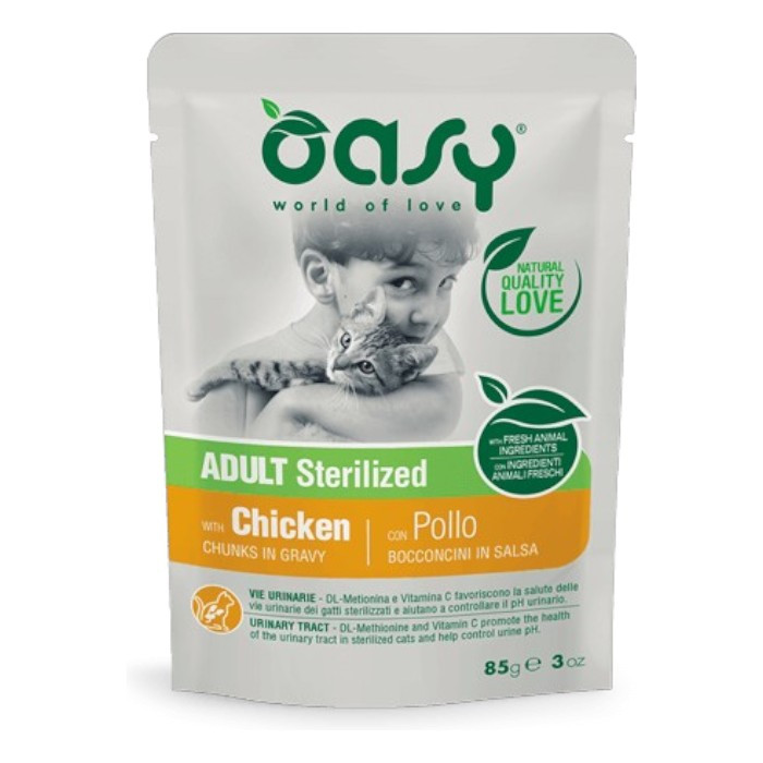OASY Chunks Adult Sterilized Chicken - piletina u umaku hrana za sterilisane mačke 85g
