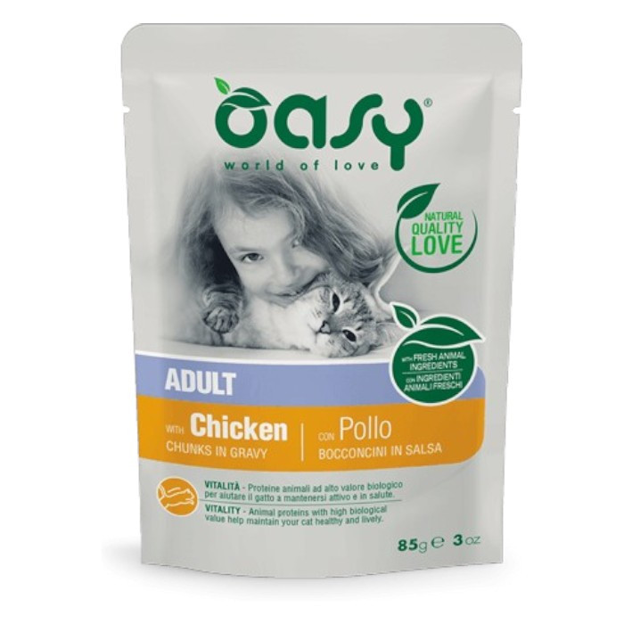 OASY Chunks Adult Chicken - piletina u umaku hrana za mačke 85g