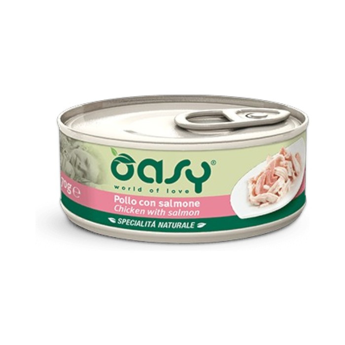 OASY Natural Adult Chicken & Salmon - piletina i losos hrana za mačke 70g
