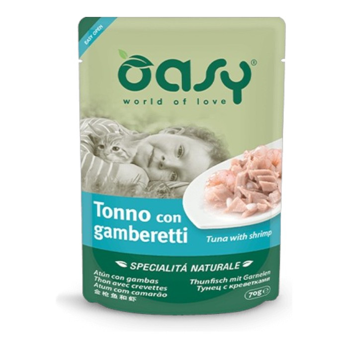 OASY Natural Adult Tuna & Shrimp - tuna i škampi hrana za mačke 70g