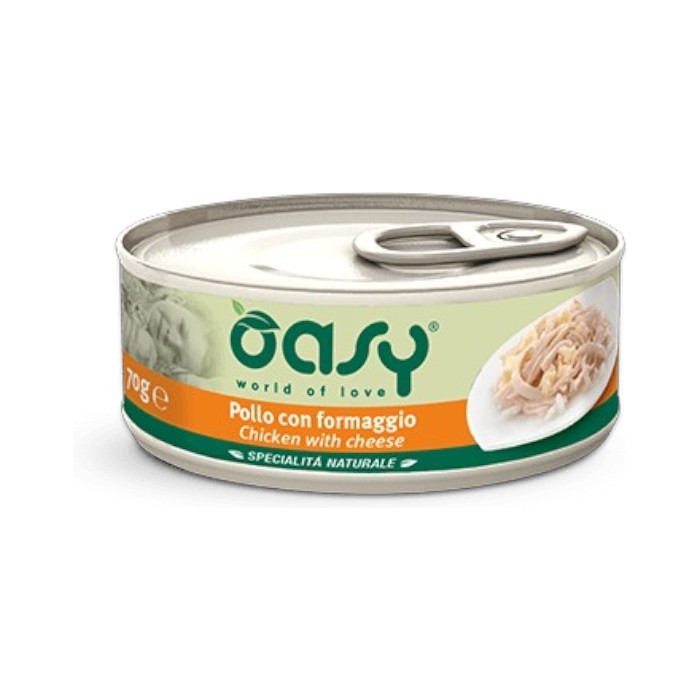 OASY Natural Adult Chicken & Cheese - piletina i sir hrana za mačke 70g