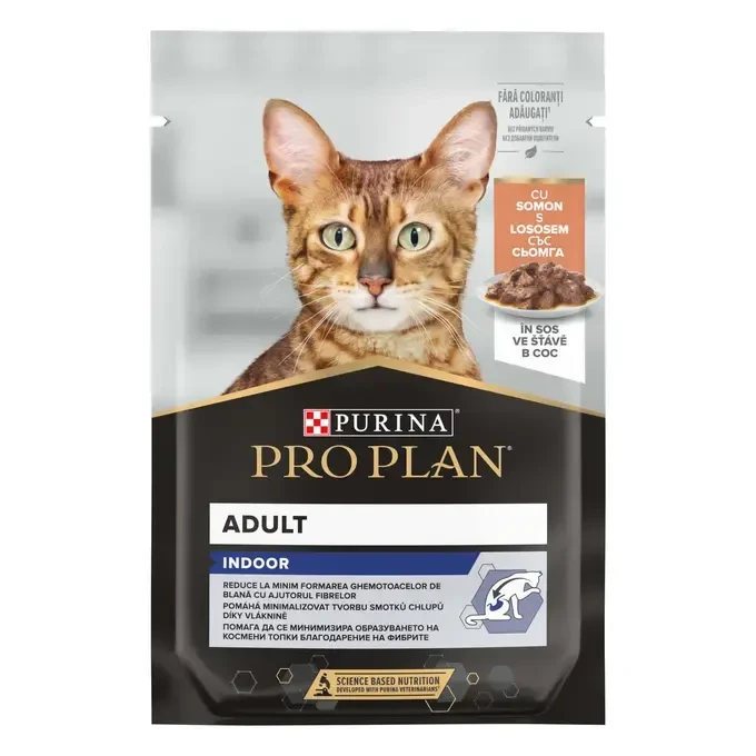 PRO PLAN® Adult Indoor - losos hrana za mačke 85g