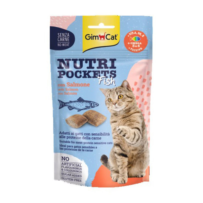 GimCat Nutri Pockets losos poslastica za mačke 60g