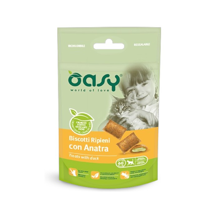 OASY poslastica za mačke keksi s pačetinom 60g