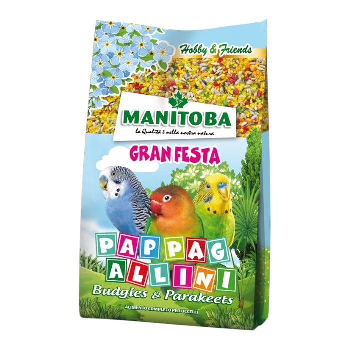 Manitoba Granfesta Pappagallini - dopunska hrana za srednje papige 500g