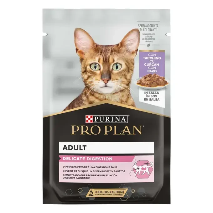 PRO PLAN® Adult Delicate Digestion - bogata puretinom hrana za osjetljive mačke 85g