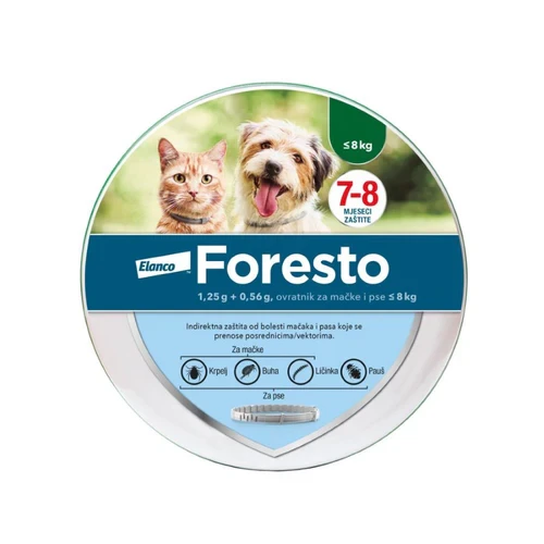 Foresto® ogrlica protiv buha i krpelja za mačke i pse do 8kg težine - 38cm