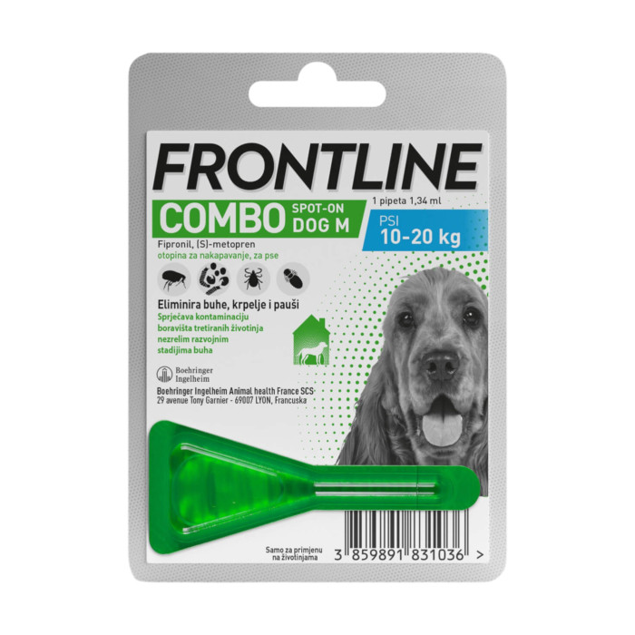 FRONTLINE Combo® Spot-On M / zaštita protiv buha i krpelja za pse 10-20kg, 1 pipeta