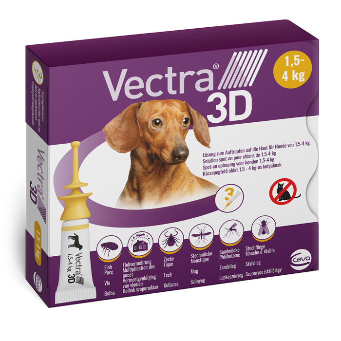Vectra 3D zaštita za pse težine 1,5-4kg / 1 aplikator
