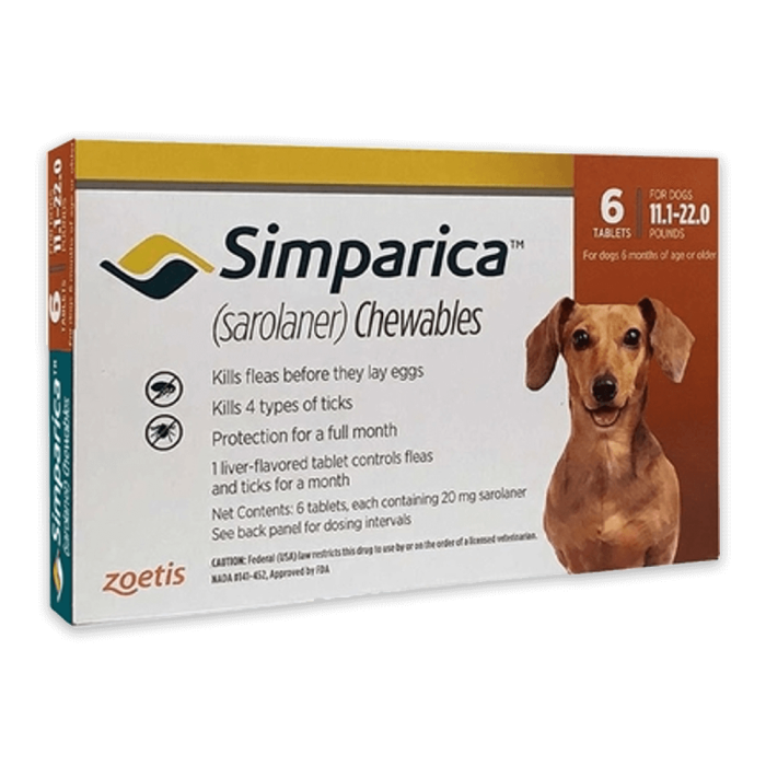 Zoetis Simparica 20mg zaštita za pse težine 5-10kg / 1 tableta