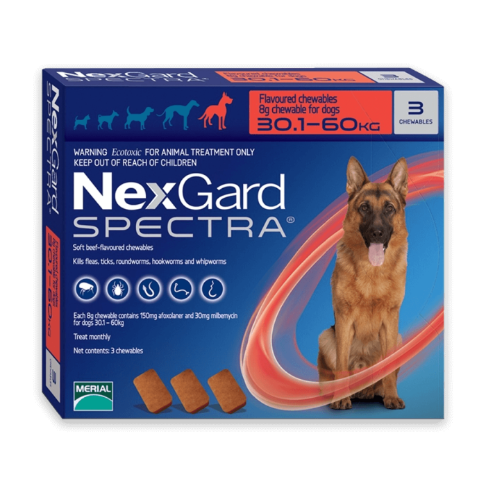 NEXGARD Spectra XL zaštita od nametnika za pse težine 30-60kg / 1 poslastica